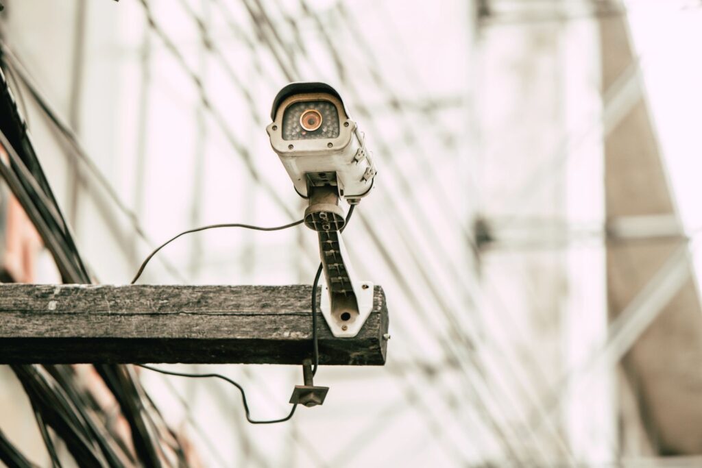 old analogue cctv camera